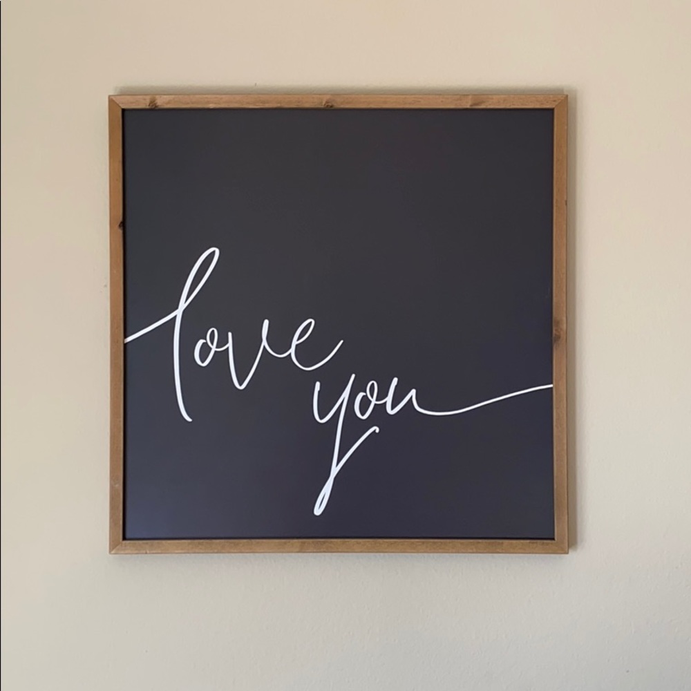 Wooden frame wall decor